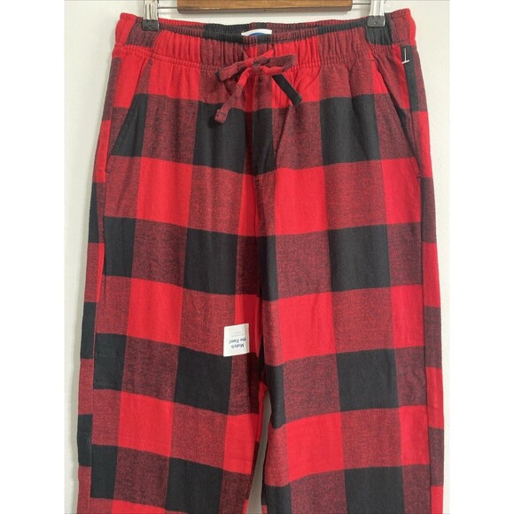 Old Navy Buffalo Check Bold Plaid Pajama Pants Women's M Red Black NEW - Picture 3 of 9